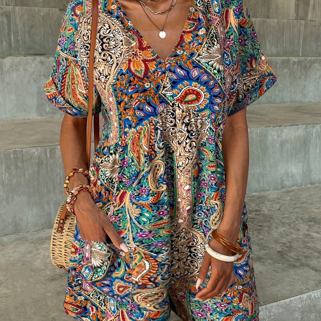 MARIPOSA™ | Bohemian Floral V-Neck Summer Romper