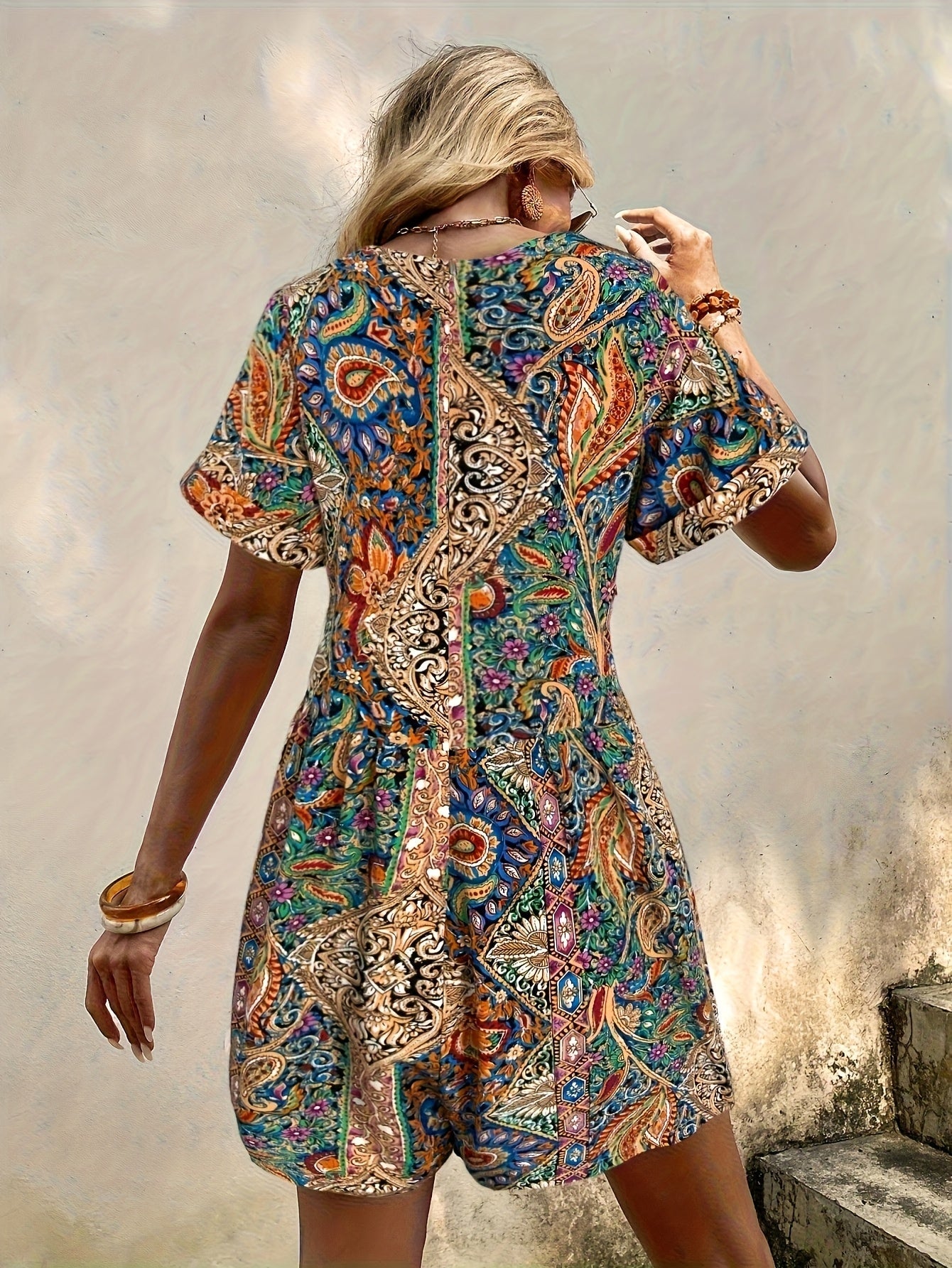 MARIPOSA™ | Bohemian Floral V-Neck Summer Romper