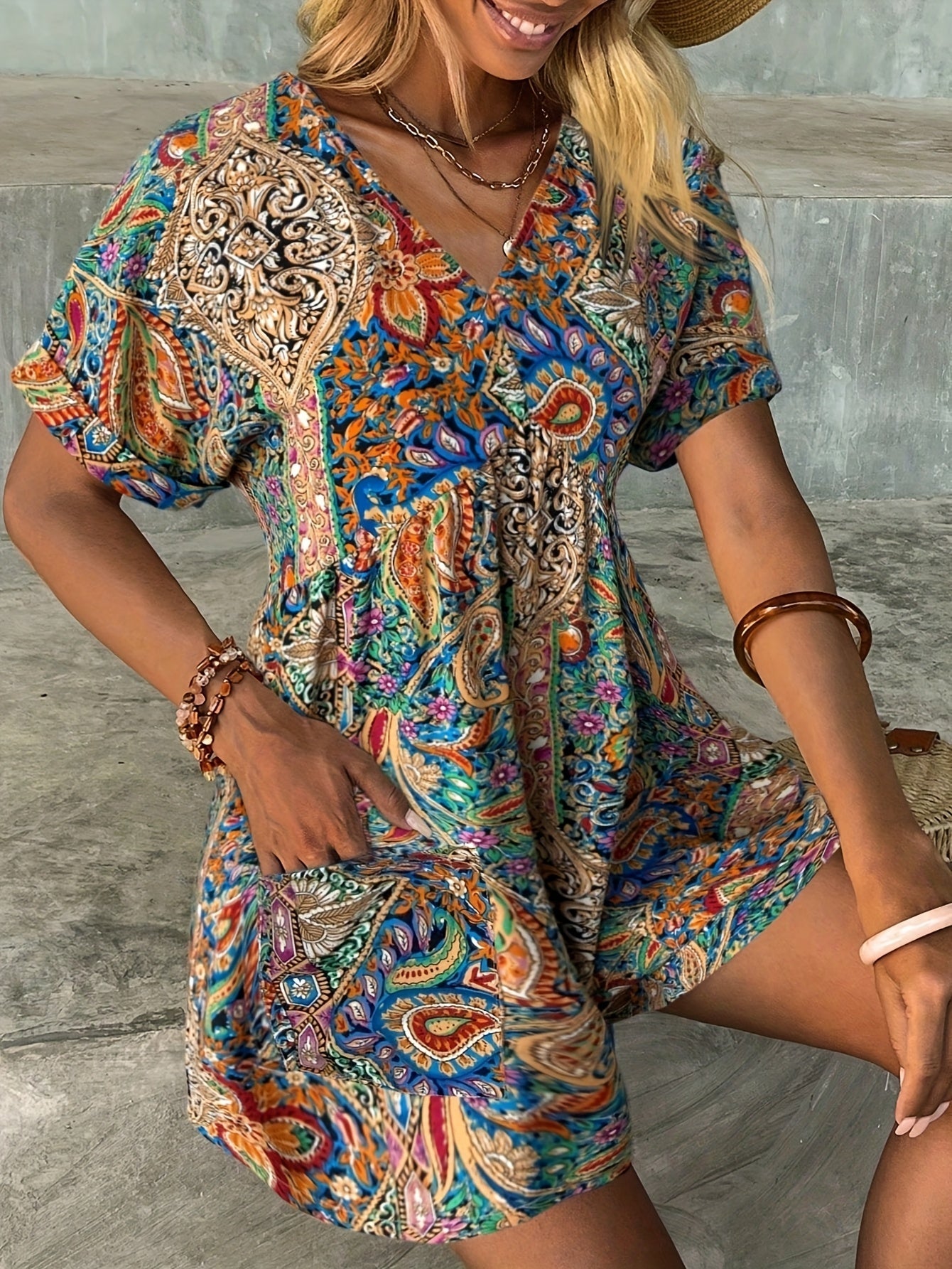 MARIPOSA™ | Bohemian Floral V-Neck Summer Romper