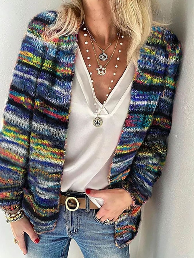 Macy | Knitted colourful cardigan for women