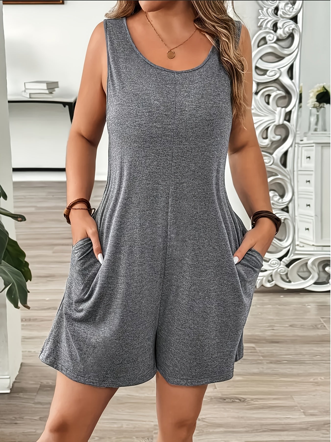 LIVIA™ | Solid Color Side-Pocket Jumpsuit