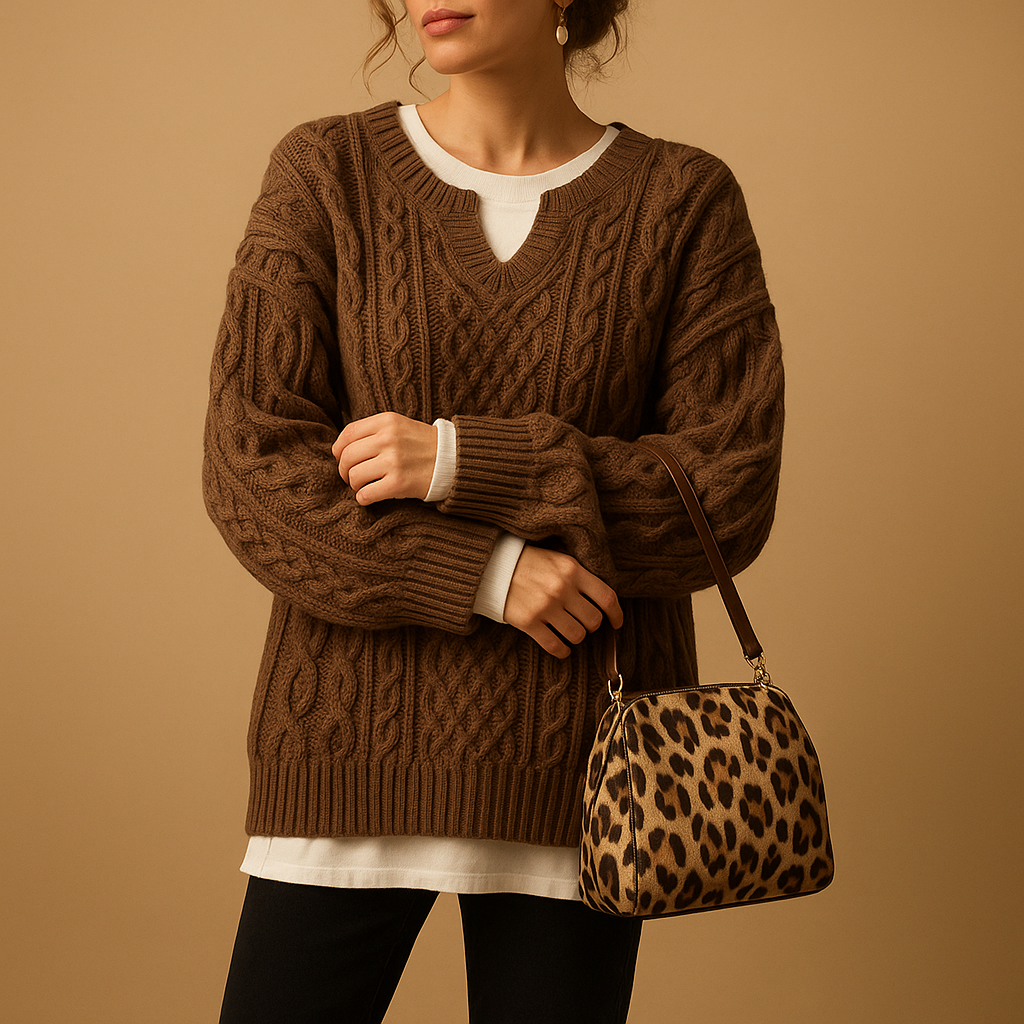 Lott | knitted women's jumper with round neck