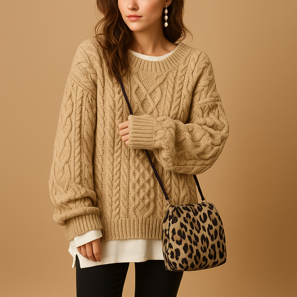 Lott | knitted women's jumper with round neck