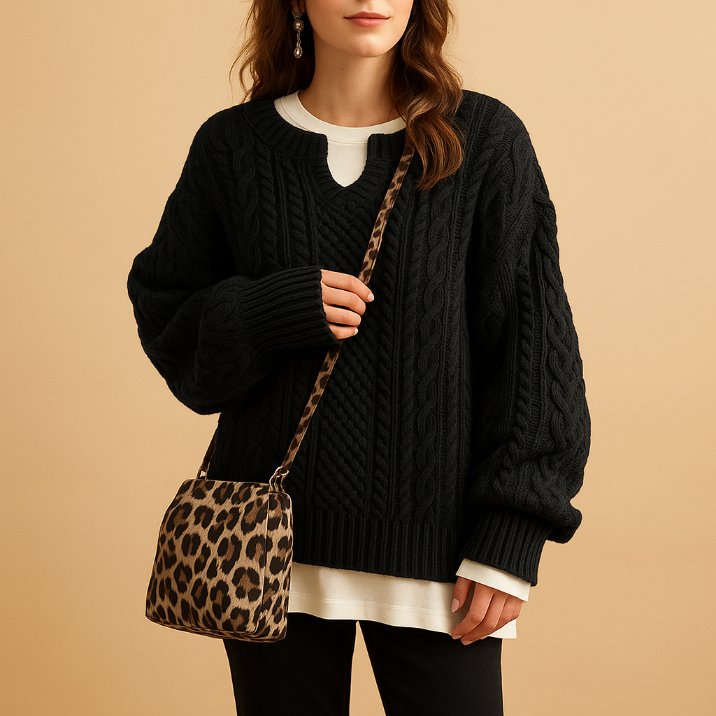 Lott | knitted women's jumper with round neck