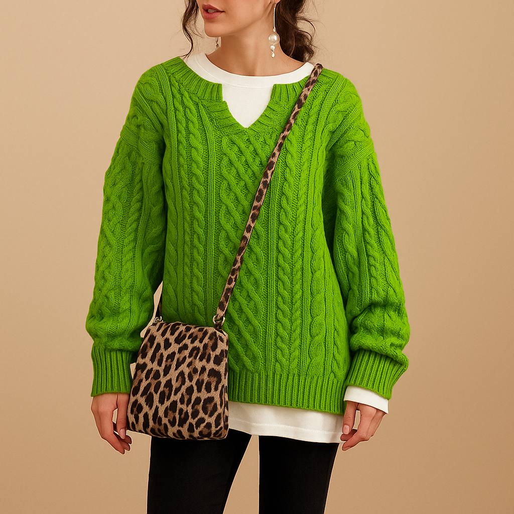 Lott | knitted women's jumper with round neck
